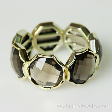 Piedra de acrílico diamante Stretch Bangle pulseras de cristal de diseño